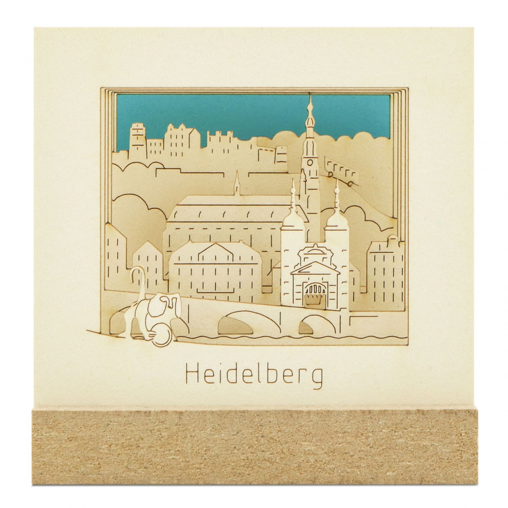 Bild 1 von Mini Silhourama Heidelberg 3D gelasert in Geschenkbox
