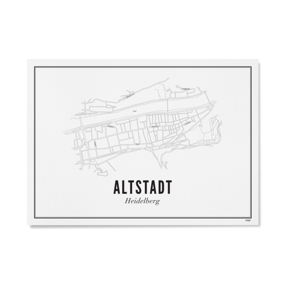Bild 1 von Heidelberg - Altstadt Print in Galeriequalität 30 x 40 cm von Wijck