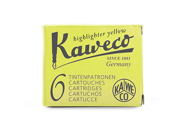 Bild 1 von Kaweco Tintenpatronen 6er Pack Neon gelb Highlighter yellow