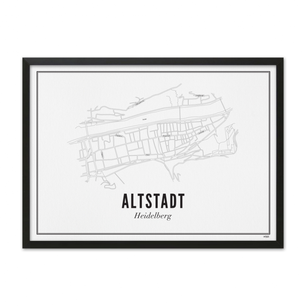 Bild 1 von Heidelberg - Altstadt Print in Galeriequalität 30 x 40 cm von Wijck