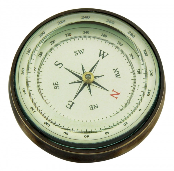 Bild 1 von Kompass gross mit geschliffenem Glas Durchmesser 8cm