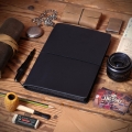 Travel-Journal Logbuch DinA5 Leder schwarz black