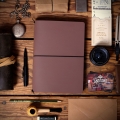 Travel-Journal Logbuch DinA5 Leder dunkelbraun