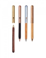 Bild 1 von Holzkugelschreiber "Style" mit Metallkappe Taschenkugelschreiber  / (Design) Kirschbaum mit matt verchromtem Messing